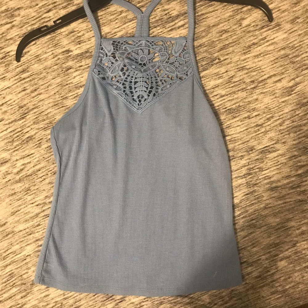 Blue crop top